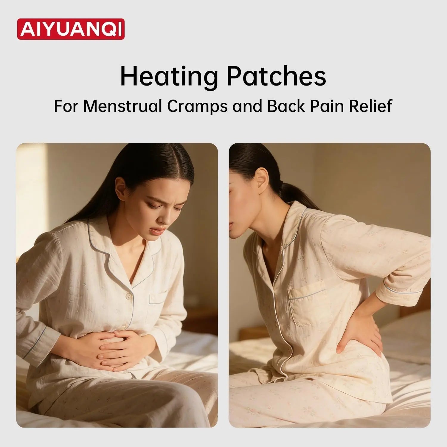 AIYUANQI 3PCS Menstrual Cramps Herbal Heating Patches for Pain Relief, Self-Heating Mugwort Patches, Full Abdomen Cover and Skin-friendly Comfortable, Rapid Heating and Keep Warm, Ideal Gift for Women - PrimeBioHealth - canada supplements