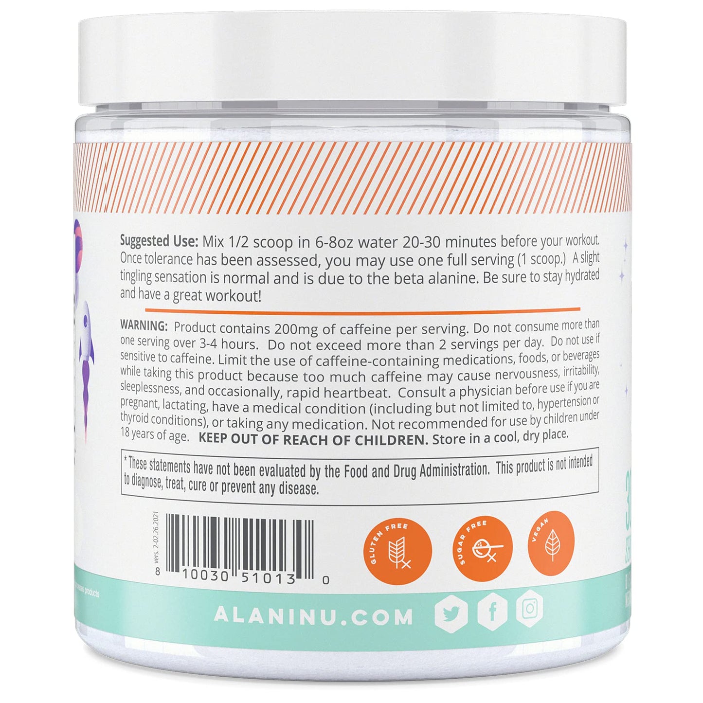 Alani Nu Pre Workout Powder GLAXAY Lemonade, Amino Energy Boost, Endurance Supplement, Sugar Free, 200mg Caffeine, L-Theanine, Beta-Alanine, L-Citrulline, 30 Servings - PrimeBioHealth - canada supplements