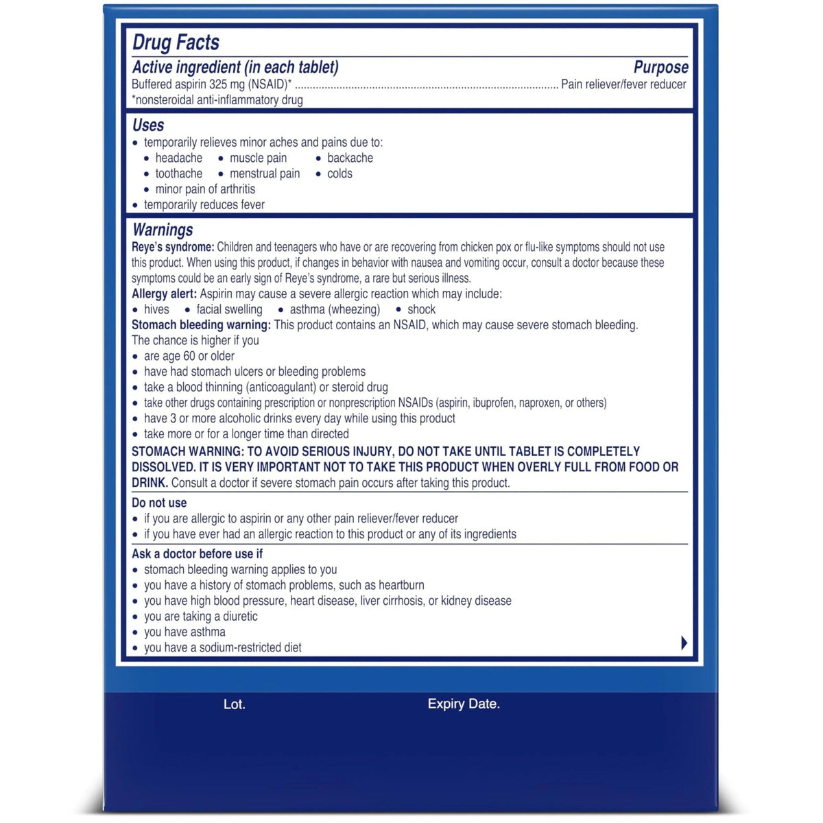 Alka-Seltzer Pain Relief, Aspirin Effervescent Tablets for Fast Pain Relief, 72 Ct - PrimeBioHealth - canada supplements