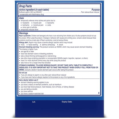 Alka-Seltzer Pain Relief, Aspirin Effervescent Tablets for Fast Pain Relief, 72 Ct - PrimeBioHealth - canada supplements