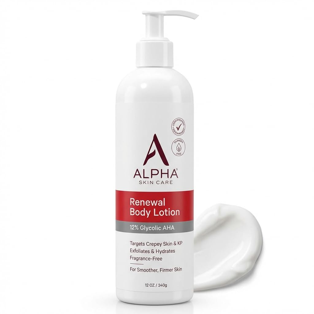 Alpha Skin Care Revitalizing Body Lotion, 12% Glycolic AHA, Simple & Effective Daily Moisturizer with Alpha Hydroxy Acid - PrimeBioHealth - canada supplements