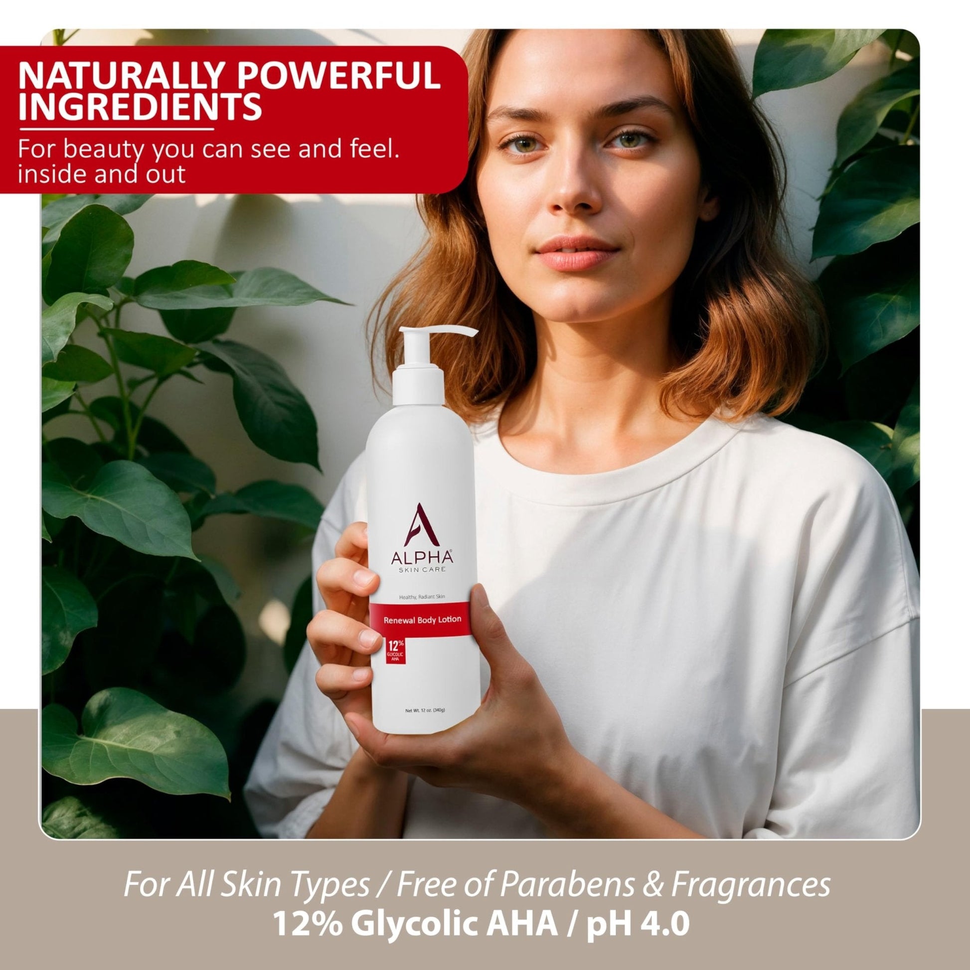 Alpha Skin Care Revitalizing Body Lotion, 12% Glycolic AHA, Simple & Effective Daily Moisturizer with Alpha Hydroxy Acid - PrimeBioHealth - canada supplements