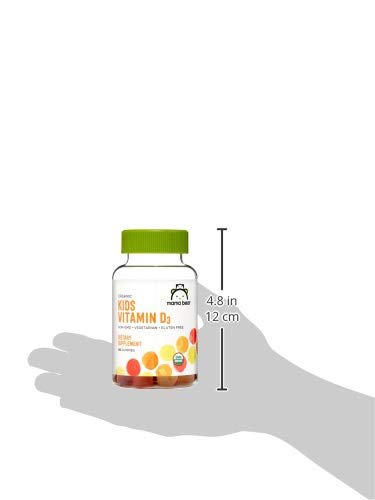Amazon Brand - Mama Bear Organic Kids Vitamin D3 25 mcg (1000 IU) Gummies per serving, Bone and Immune Health, Strawberry, 80 Count - PrimeBioHealth - canada supplements