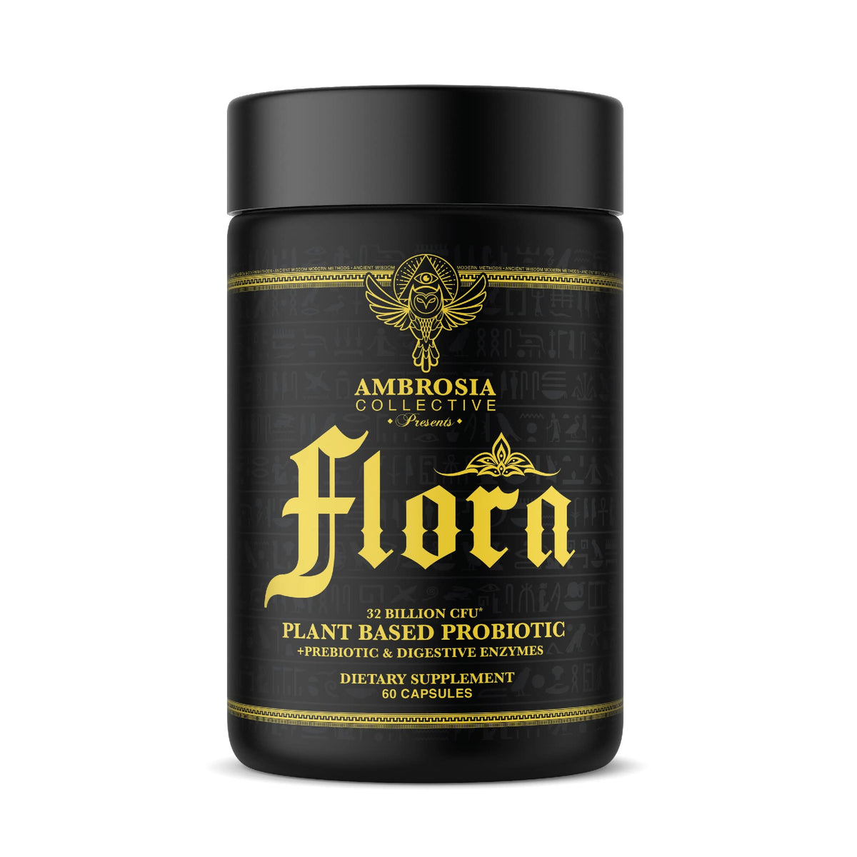 Ambrosia Flora Digestive Enzymes with Probiotics & Prebiotics | 32 Billion CFU Gut Health Supplement | Plant Based, Vegan Probiotic | 60 Veggie Capsules (30 Servings) - PrimeBioHealth - canada supplements