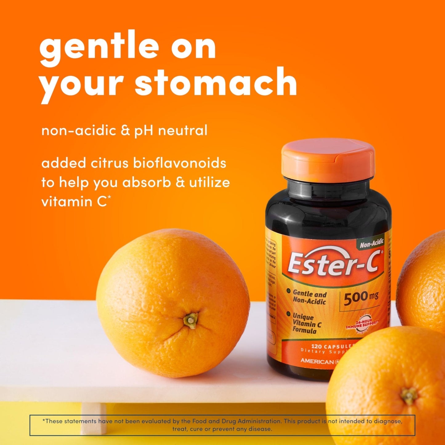 American Health Ester-C with Citrus Bioflavonoids Capsules - Gentle On Stomach, Non-Acidic Vitamin C - 500 mg, - PrimeBioHealth - canada supplements
