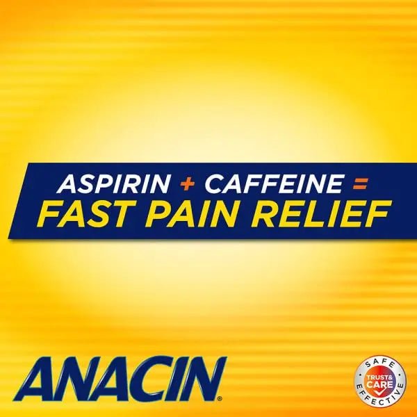 Anacin Fast Pain Relief Pain Reducer Aspirin Tablets, 200 Tabs (Value Pack of 2) - PrimeBioHealth - canada supplements