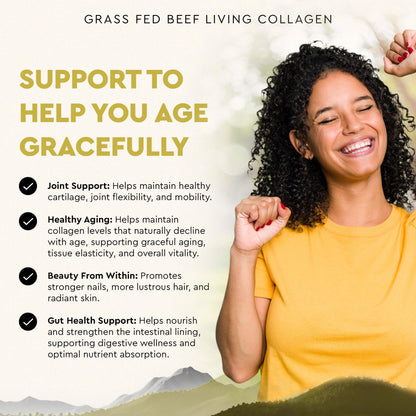 Ancestral Supplements Grass Fed Beef Living Collagen Nutritional Powder Supplement, 3000mg, Promotes Healthier, Younger Looking Skin, Hair - PrimeBioHealth - canada supplements