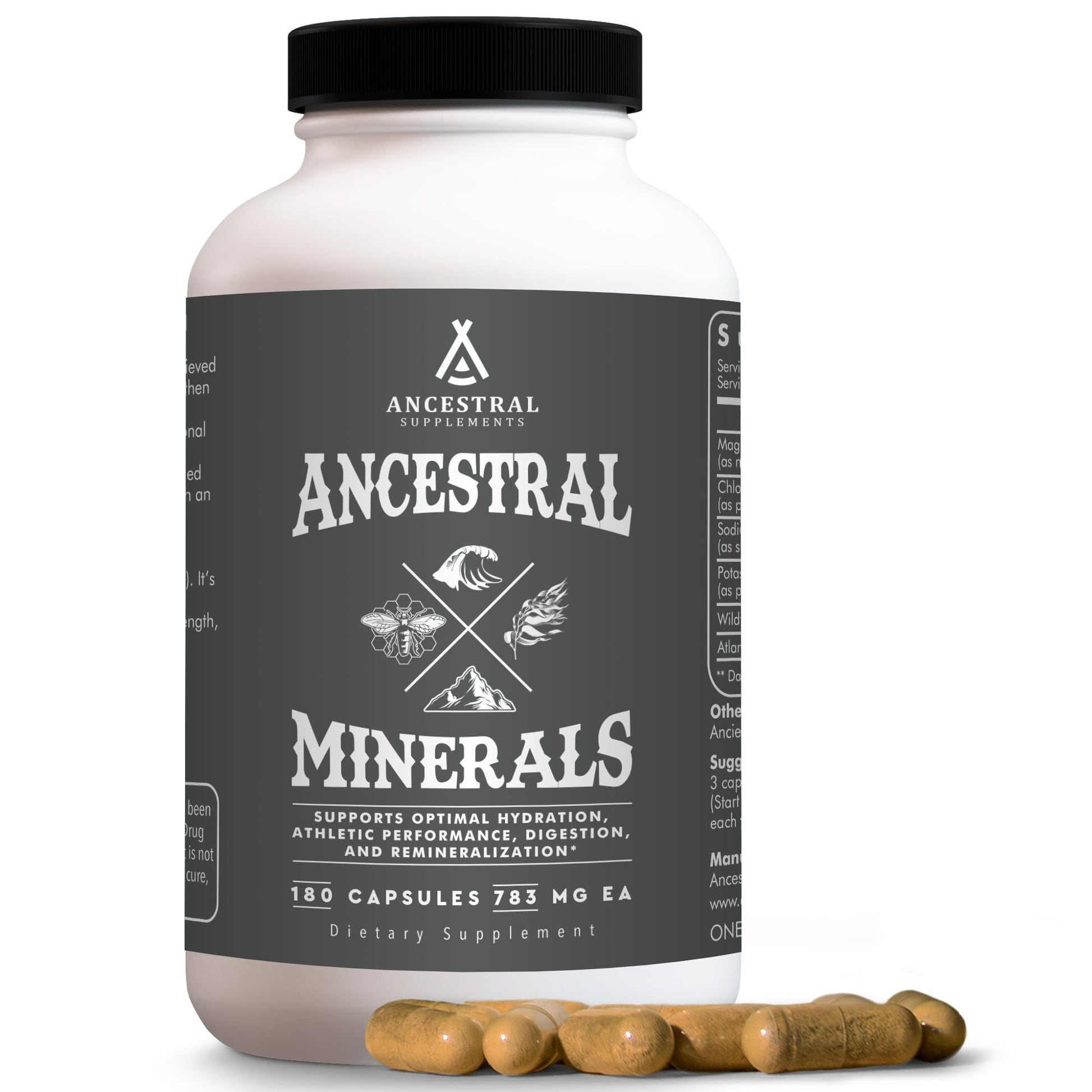 Ancestral Supplements Minerals & Electrolytes with Magnesium, Potassium, Sodium, Supports Optimal Hydration, Immune Health, Athletic Performance, - PrimeBioHealth - canada supplements