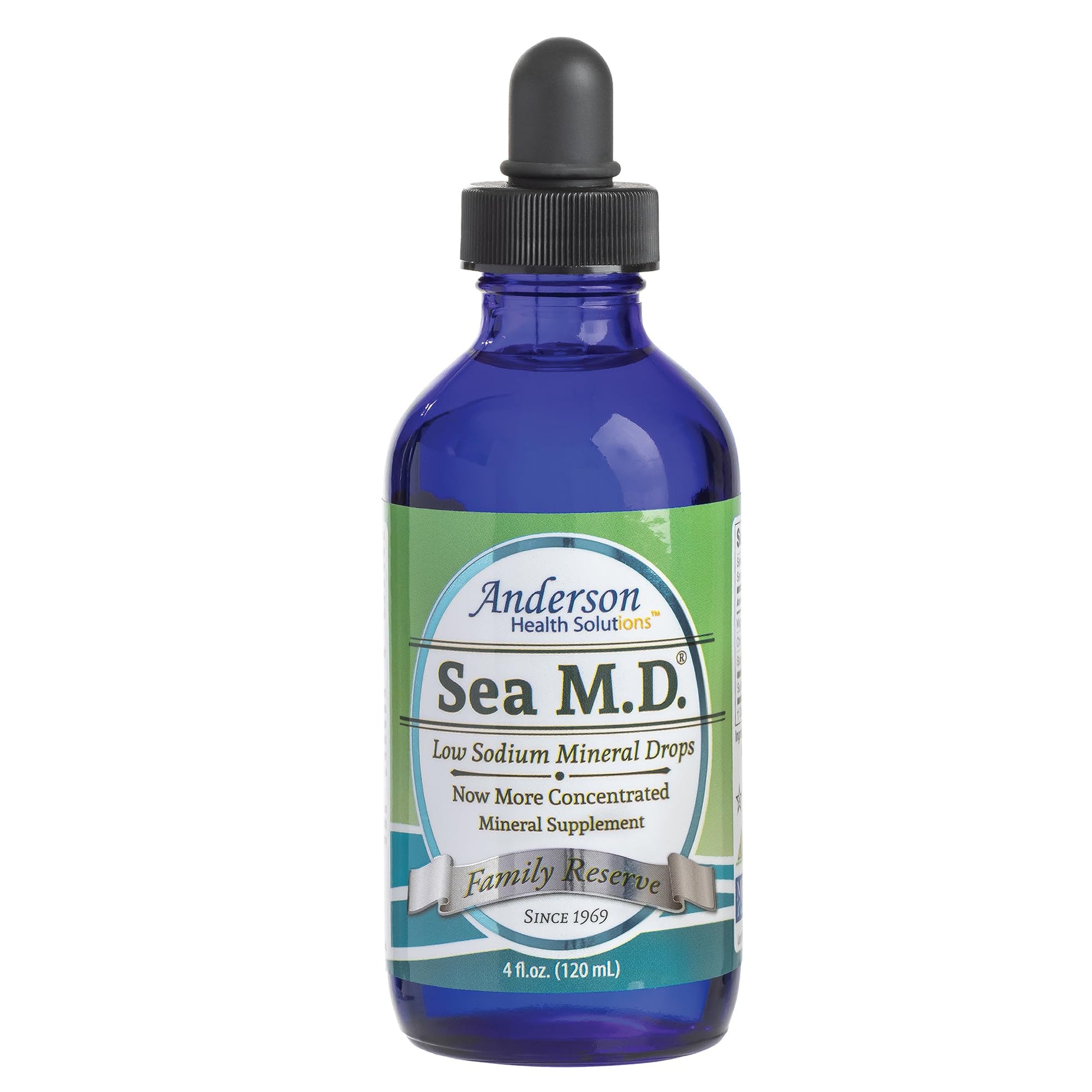 Anderson Sea M.D. Concentrated Trace Mineral Drops, 79 Trace Minerals with Magnesium, Sodium and Chloride Electrolytes - Supports Hydration, Energy - PrimeBioHealth - canada supplements