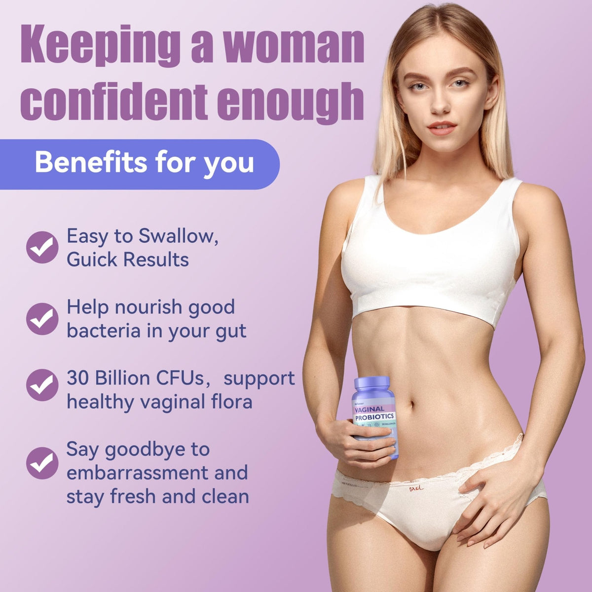 AnFamer Vaginal Probiotics for Women Female,Promotes Ph Balance,Healthy Vaginal Odor & Flora,Urinary Tract Health with Prebiotics & Lactobacillus Probiotic - PrimeBioHealth - canada supplements