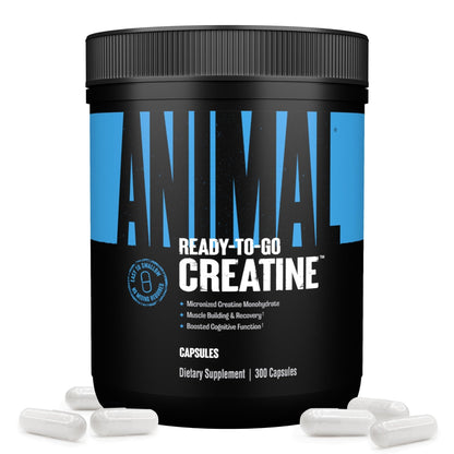 Animal Micronized Creatine Monohydrate Capsules - 300 Caps, 2500mg per Serving to Support Muscle Growth, Endurance, ATP Production, Cognitive Function, Strength - PrimeBioHealth - canada supplements