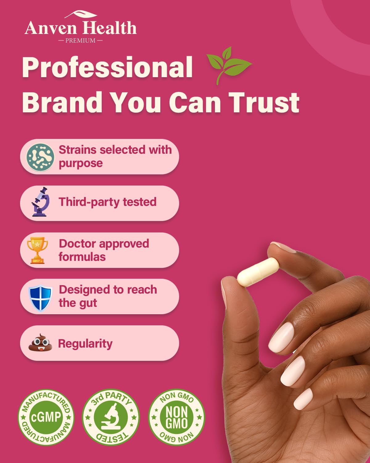 Anven Health Probiotics and Prebiotics for Women pH Balance & Digestion - 60 Billion Vaginal Probiotic with Cranberry & D-Mannose for Gut, Urinary, Immune Health, - PrimeBioHealth - canada supplements