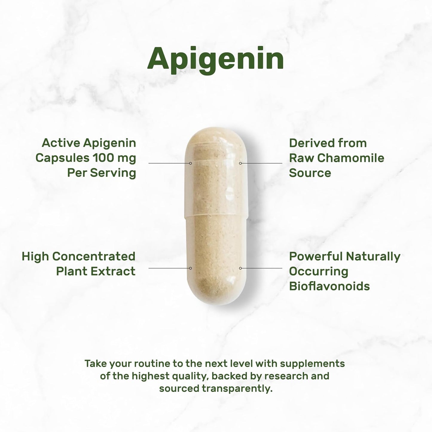 Apigenin, 100mg Per Serving, 240 Capsules – Raw Plant Extract from Chamomile Flower – Active Bioflavonoids & Antioxidants – Sleep & Relaxation Supplement – Non-GMO - PrimeBioHealth - canada supplements