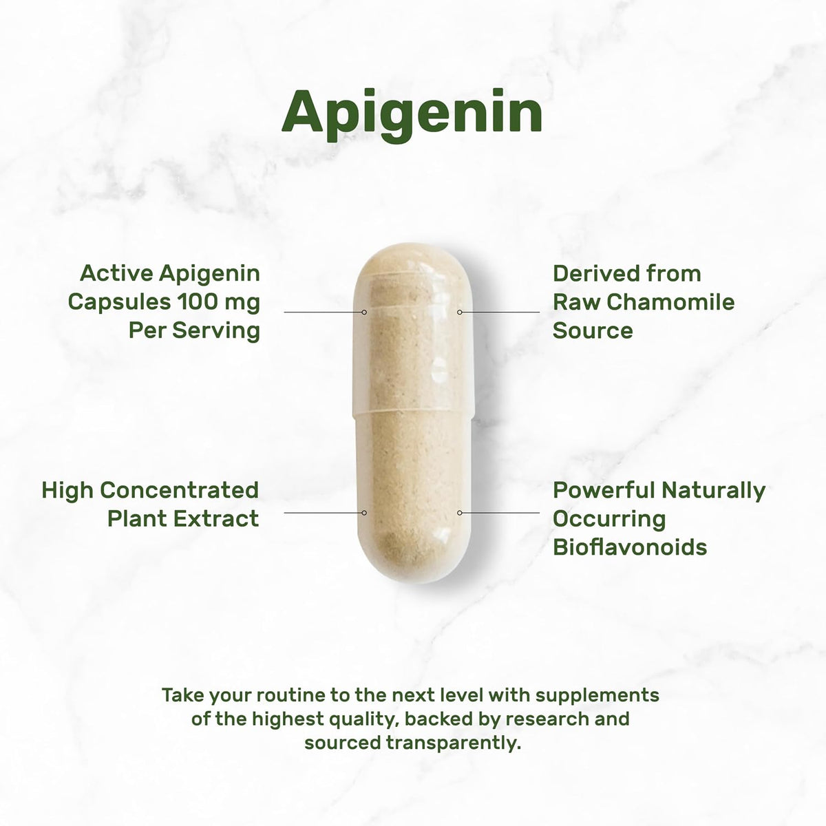 Apigenin, 100mg Per Serving, 240 Capsules – Raw Plant Extract from Chamomile Flower – Active Bioflavonoids & Antioxidants – Sleep & Relaxation Supplement – Non-GMO - PrimeBioHealth - canada supplements