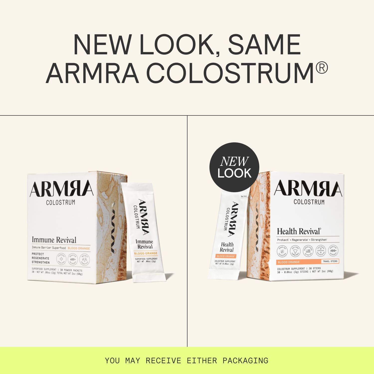 ARMRA Colostrum™ Powder | Blood Orange | Gut Health & Bloating | Skin & Hair | Immunity | Keto, Gluten & Fat-Free | 30 Servings - PrimeBioHealth - canada supplements