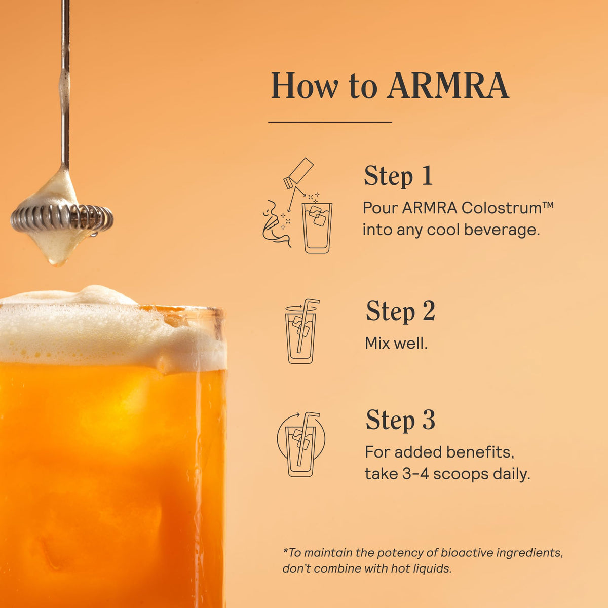 ARMRA Colostrum™ Powder | Blood Orange | Gut Health & Bloating | Skin & Hair | Immunity | Keto, Gluten & Fat-Free | 30 Servings - PrimeBioHealth - canada supplements