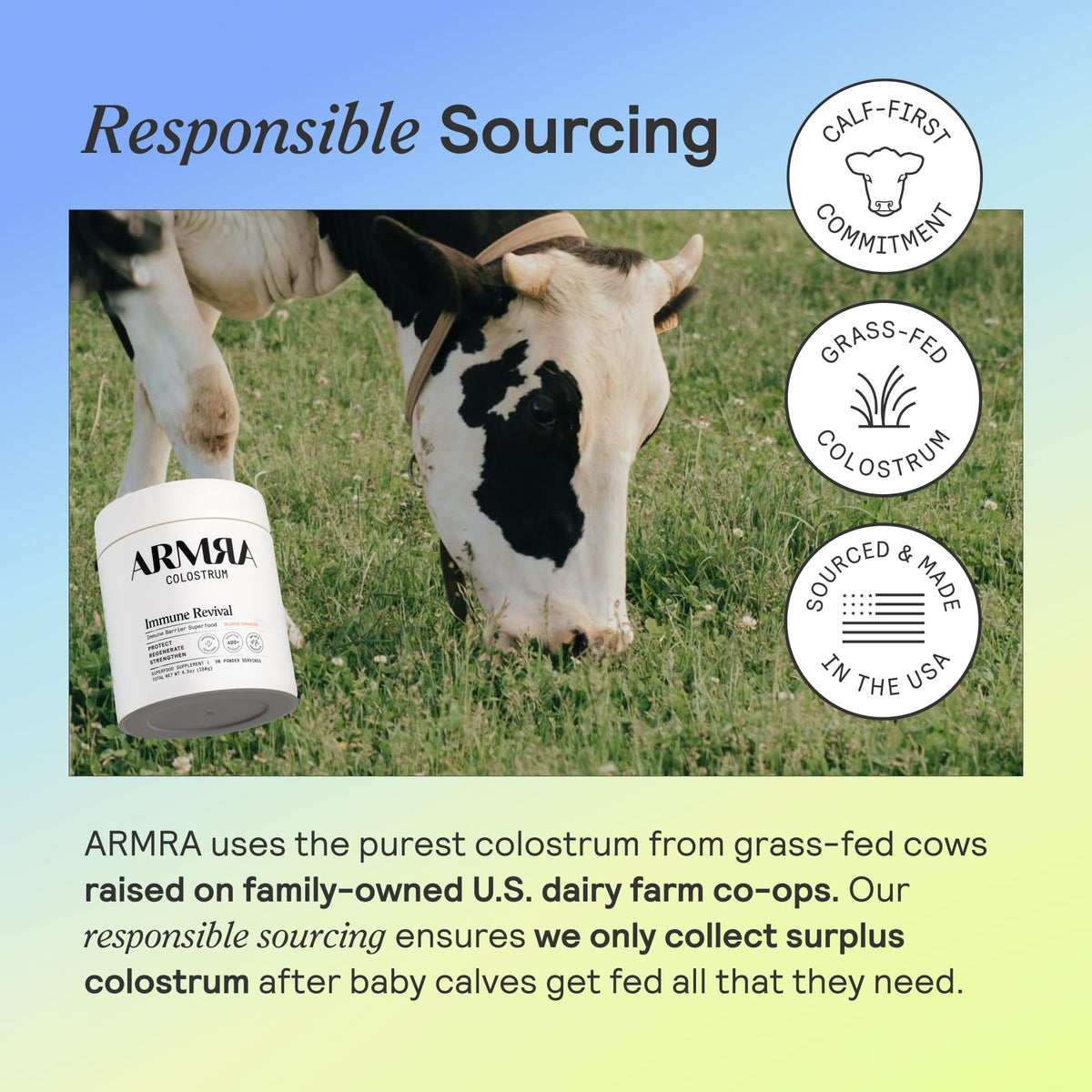 ARMRA Colostrum Powder | Vine Watermelon | Gut Health & Bloating | Skin & Hair | Immunity | Keto, Gluten & Fat-Free | 30 Servings - PrimeBioHealth - canada supplements