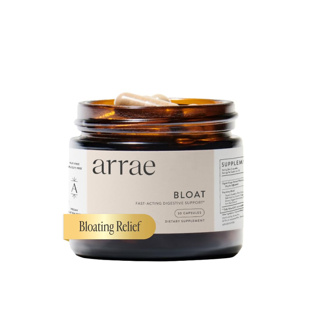 Arrae Fast-Acting Bloating Relief Digestive Enzymes, All Natural Bloat, Gas & Indigestion Relief Capsules (30 Count) - PrimeBioHealth - canada supplements