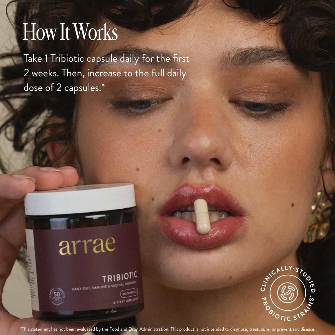 Arrae Tribiotic, Probiotics for Women, Support for Vaginal pH Balance, Gut, Immune, and Feminine Health, Prebiotics, - PrimeBioHealth - canada supplements