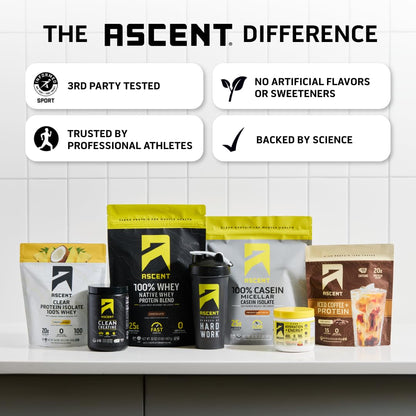 Ascent Clean Creatine Monohydrate Powder - 5G Per Serving, Creapure Supplement - Unflavored, 45 Servings - PrimeBioHealth - canada supplements