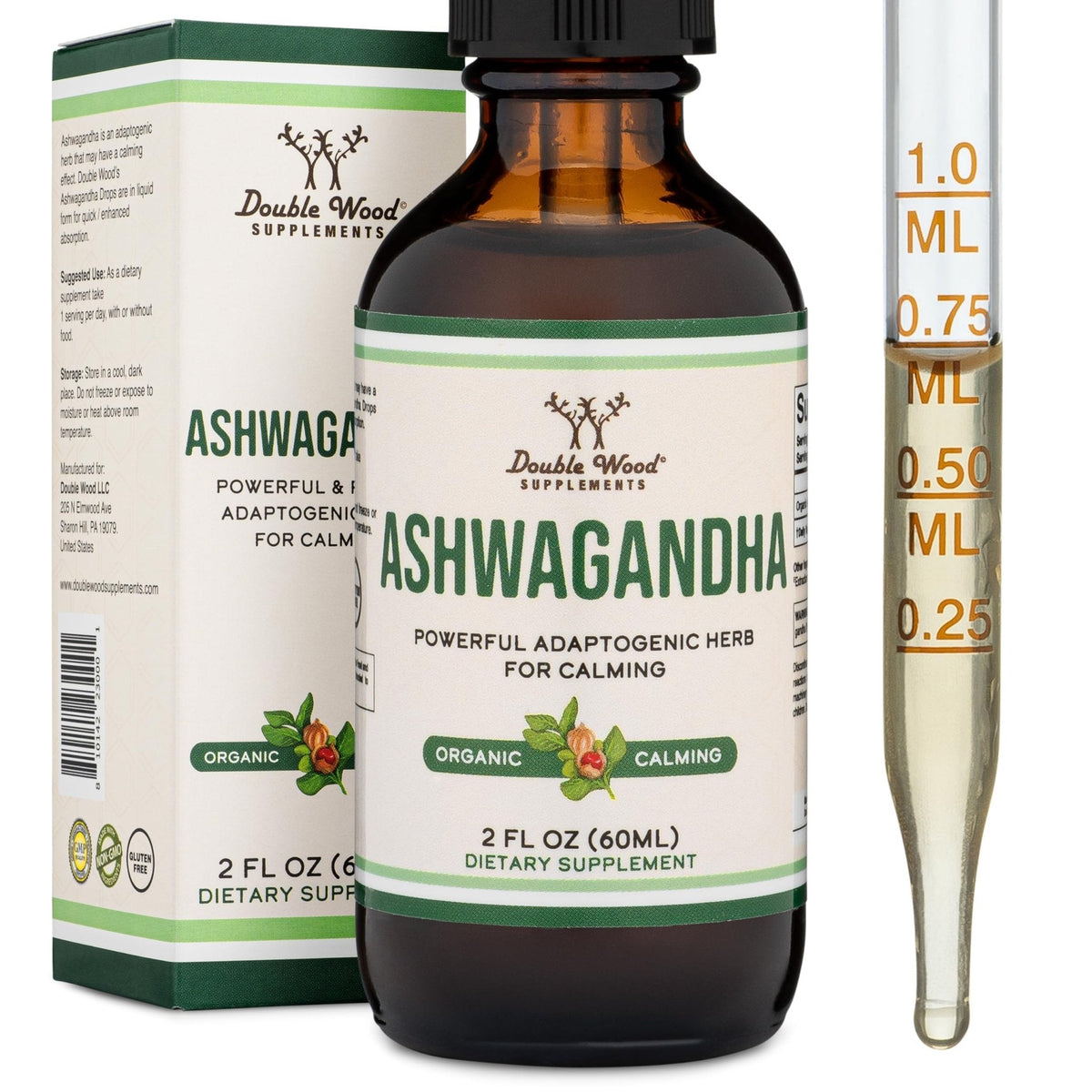 Ashwagandha Organic Drops for Stress Relief (1,200mg, 60 Servings) Ashwagandha Tincture for Adrenal Support and Cortisol Manager - PrimeBioHealth - canada supplements