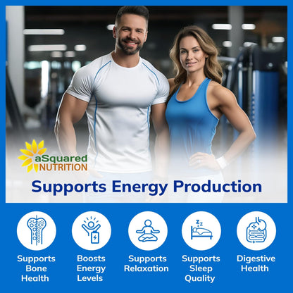 aSquared Nutrition Magnesium Glycinate 400mg - 180 Tablets - Max Strength Magnesium Bisglycinate Supplement -Maximum Bioavailability & Absorption-Non-GMO - PrimeBioHealth - canada supplements