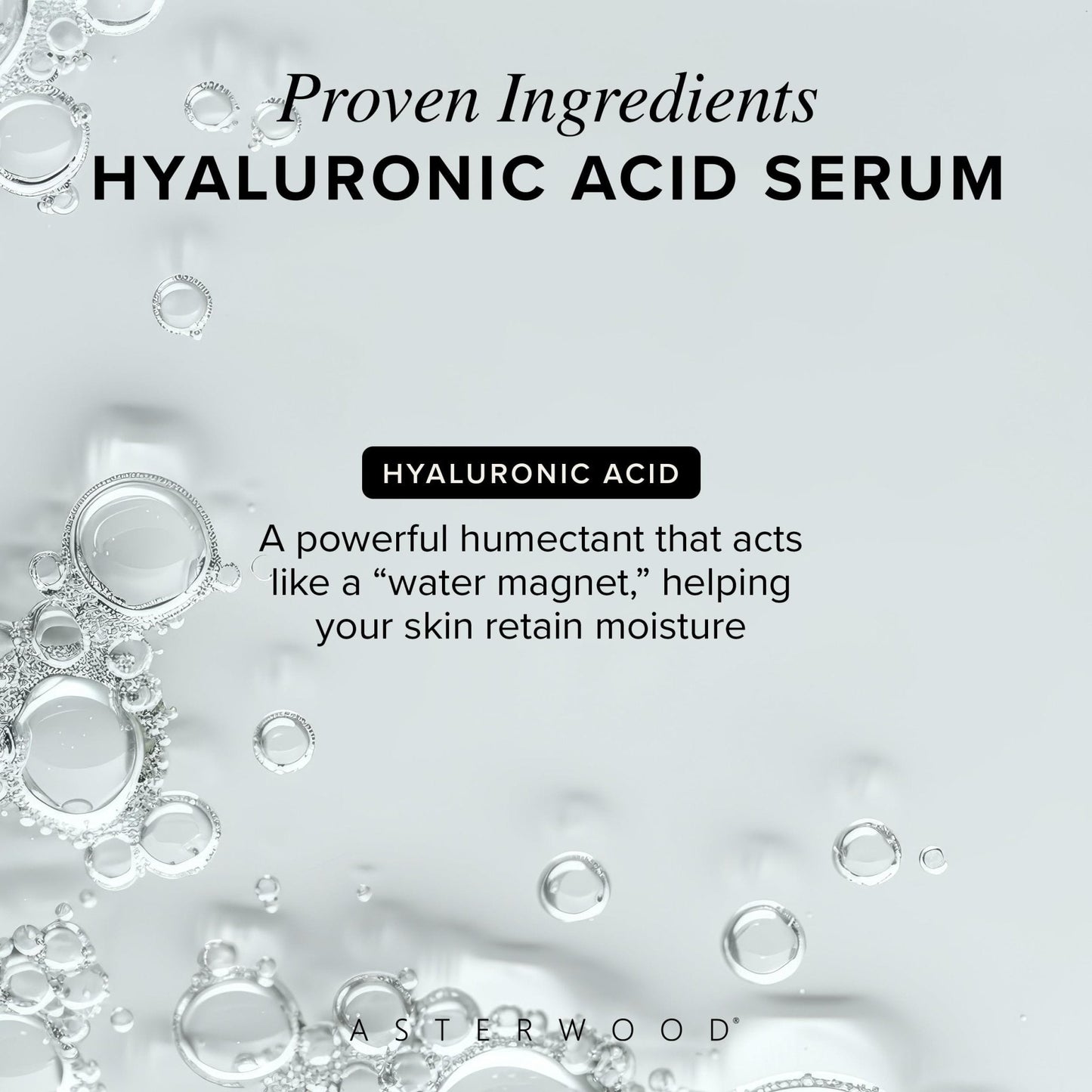 Asterwood Hyaluronic Acid Serum for Face - Plumping, Anti-Aging, Hydrating - Fragrance-Free - 1 Fl Oz - PrimeBioHealth - canada supplements