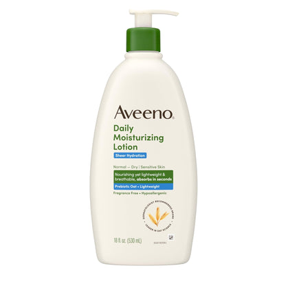 Aveeno Sheer Hydration Fragrance-Free Daily Moisturizing Lotion with Prebiotic Oat for Dry Skin, Lightweight - PrimeBioHealth - canada supplements