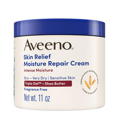 Aveeno Skin Relief Intense Moisture Repair Body Cream with Triple Oat & Shea Butter Formula, Helps Heal, Repair & Restore Very Dry Skin - PrimeBioHealth - canada supplements
