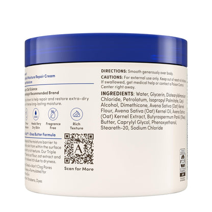 Aveeno Skin Relief Intense Moisture Repair Body Cream with Triple Oat & Shea Butter Formula, Helps Heal, Repair & Restore Very Dry Skin - PrimeBioHealth - canada supplements