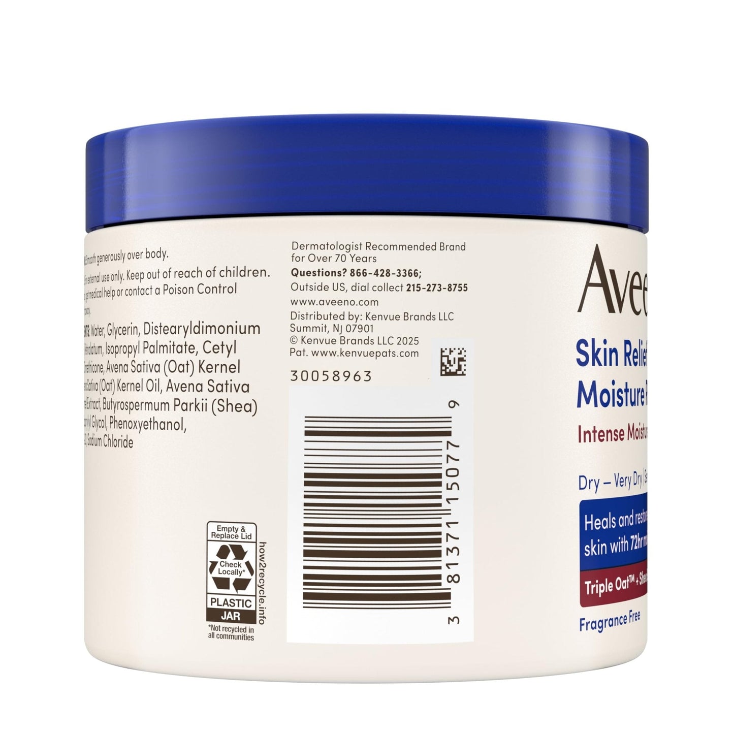 Aveeno Skin Relief Intense Moisture Repair Body Cream with Triple Oat & Shea Butter Formula, Helps Heal, Repair & Restore Very Dry Skin - PrimeBioHealth - canada supplements