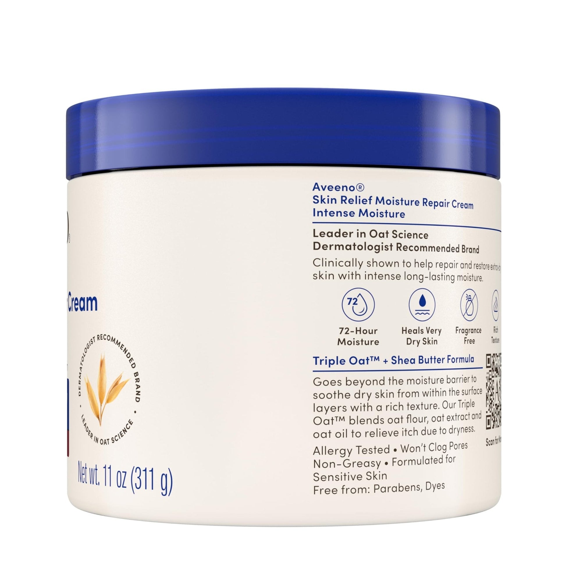 Aveeno Skin Relief Intense Moisture Repair Body Cream with Triple Oat & Shea Butter Formula, Helps Heal, Repair & Restore Very Dry Skin - PrimeBioHealth - canada supplements