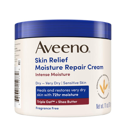 Aveeno Skin Relief Intense Moisture Repair Body Cream with Triple Oat & Shea Butter Formula, Helps Heal, Repair & Restore Very Dry Skin - PrimeBioHealth - canada supplements