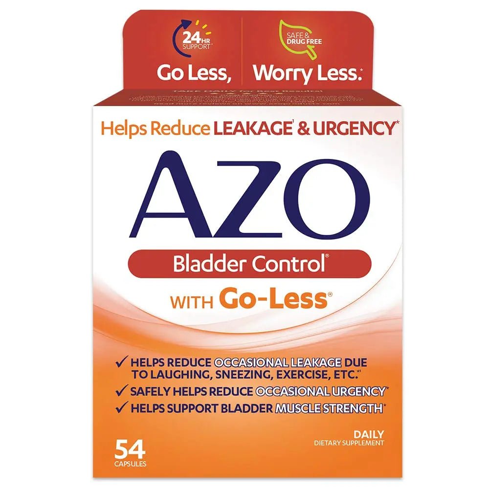 AZO Bladder Control with Go-Less Daily Supplement | Helps Reduce Occasional Urgency & Leakage | 54 Count Cranberry Urinary Tract Health | 100 Softgels - PrimeBioHealth - canada supplements