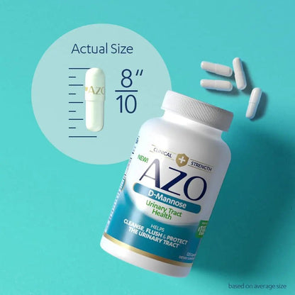 AZO D Mannose Urinary Tract Health, Cleanse, Flush & Protect The Urinary Tract, No.1 Pharmacist Recommended Brand, Clinical Strength, Non-GMO, 120 Count (Pack of 2) - PrimeBioHealth - canada supplements