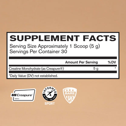 BARE PERFORMANCE NUTRITION, BPN Pure Creatine Monohydrate Powder by Creapure, 5g of Creatine per Serving, Supports Muscle Growth - PrimeBioHealth - canada supplements