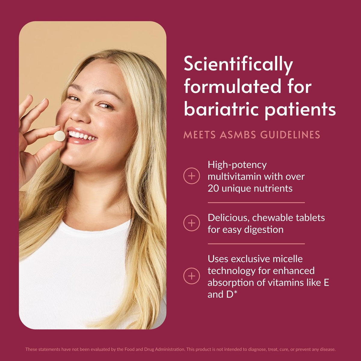 Bariatric Advantage Chewable Advanced Multi EA - High Potency Daily Multivitamin with Iron for Bariatric Surgery Patients - PrimeBioHealth - canada supplements
