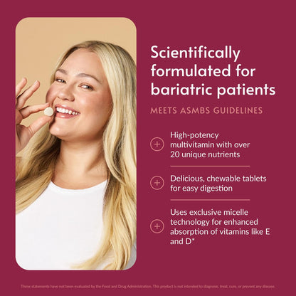 Bariatric Advantage Chewable Advanced Multi EA - High Potency Daily Multivitamin with Iron for Bariatric Surgery Patients - PrimeBioHealth - canada supplements