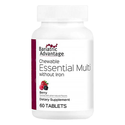 Bariatric Advantage Chewable Essential Multivitamin Without Iron - 200 DV of Key Nutrients - Trace Mineral Support - PrimeBioHealth - canada supplements