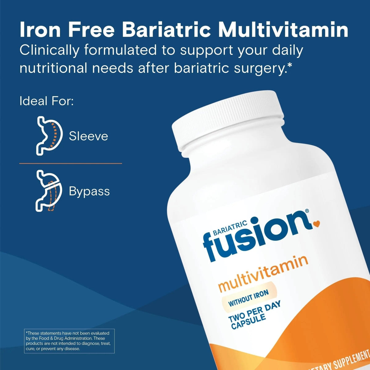 Bariatric Fusion Bariatric Multivitamin Without Iron | Post Bariatric Surgery Patients | Iron Free Bariatric Vitamin - PrimeBioHealth - canada supplements