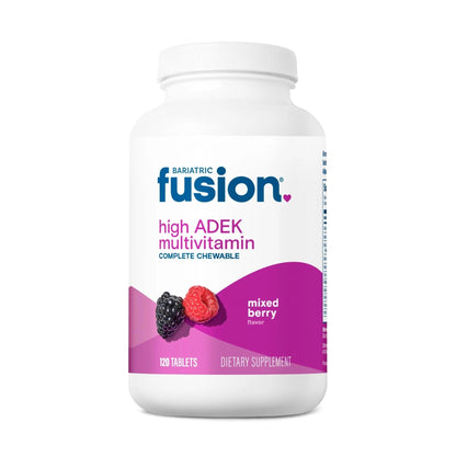 Bariatric Fusion Chewable Multivitamin with High ADEK Vitamins | Multi for Duodenal Switch Patients | Mixed Berry Flavored Tablets | - PrimeBioHealth - canada supplements