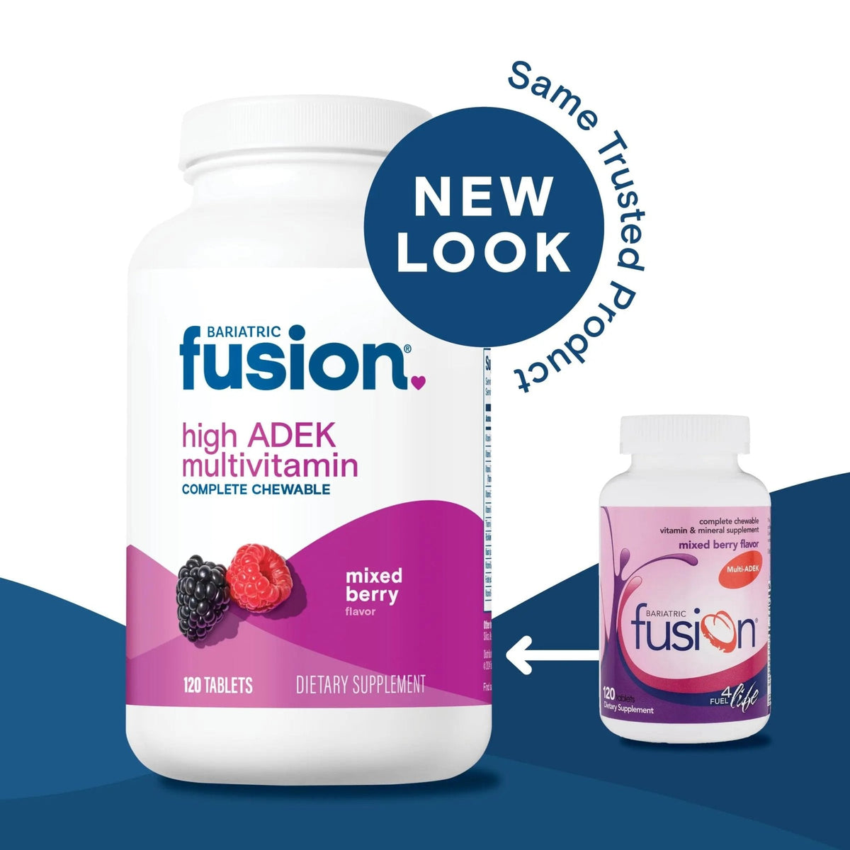 Bariatric Fusion Chewable Multivitamin with High ADEK Vitamins | Multi for Duodenal Switch Patients | Mixed Berry Flavored Tablets | - PrimeBioHealth - canada supplements