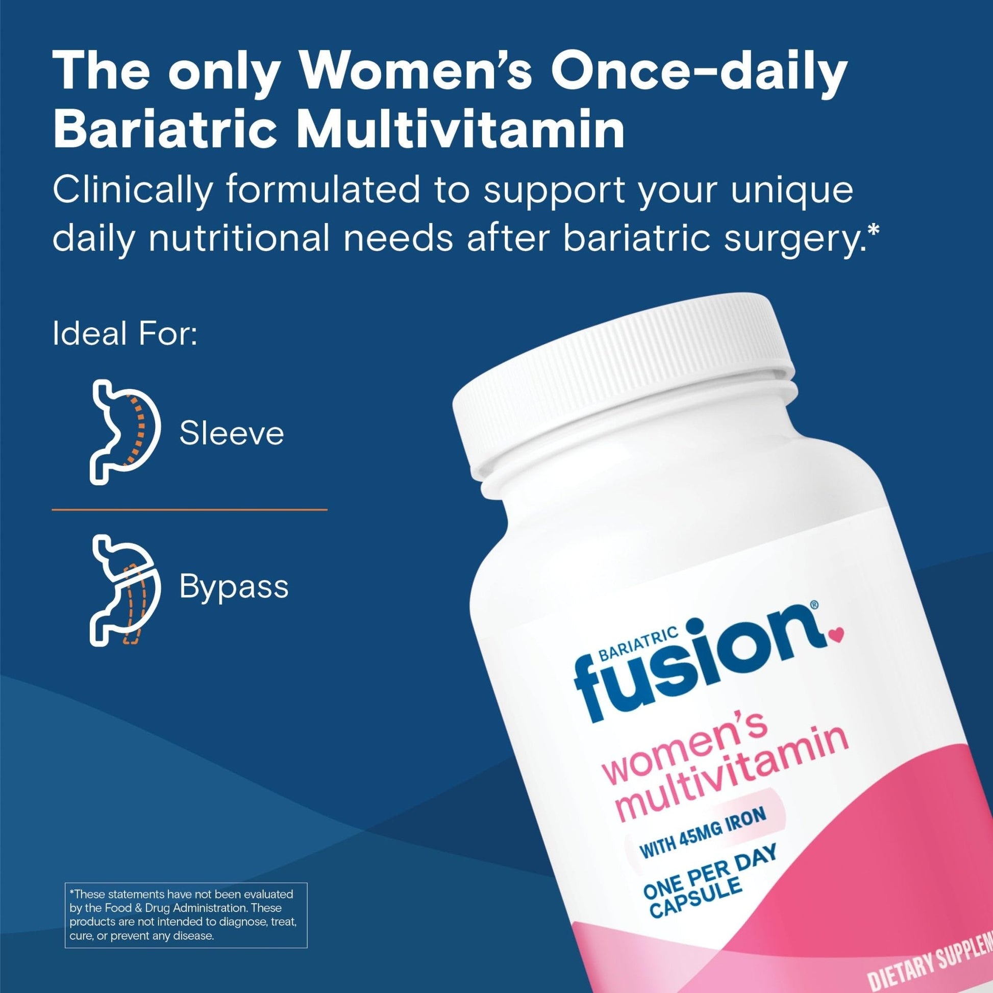 Bariatric Fusion One Per Day Bariatric Multivitamin with Iron for Women | with Hair and Nails Vitamin Blend | Gastric Bypass - PrimeBioHealth - canada supplements