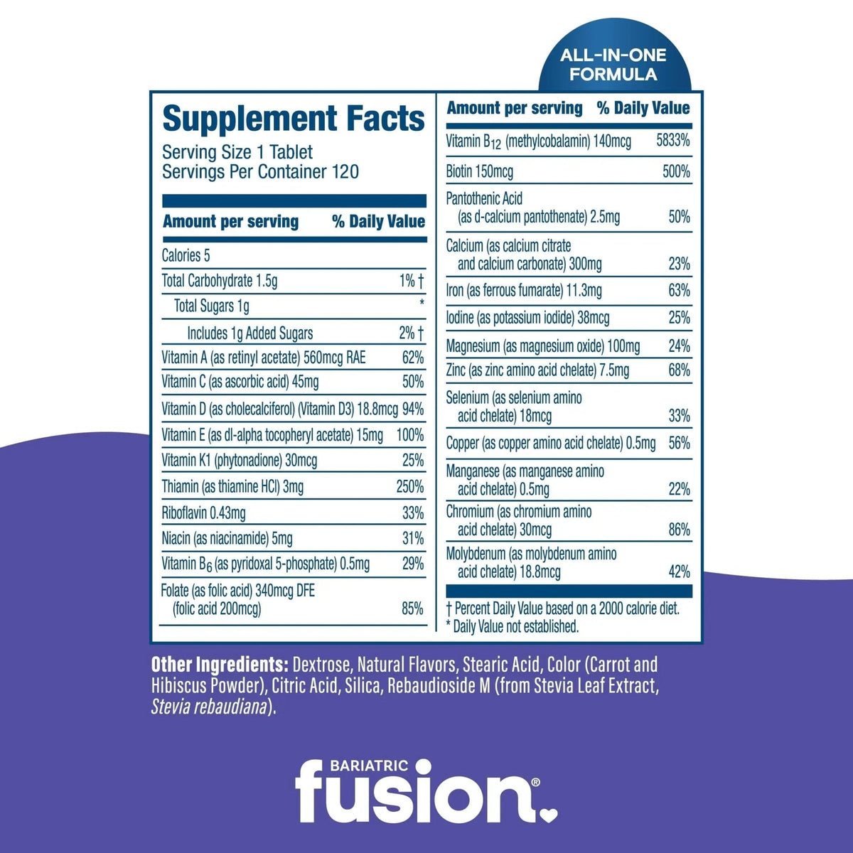 Bariatric Fusion Very Berry Complete Chewable Bariatric Multivitamin with Iron and Vitamin K for Bariatric Surgery Patients Including - PrimeBioHealth - canada supplements