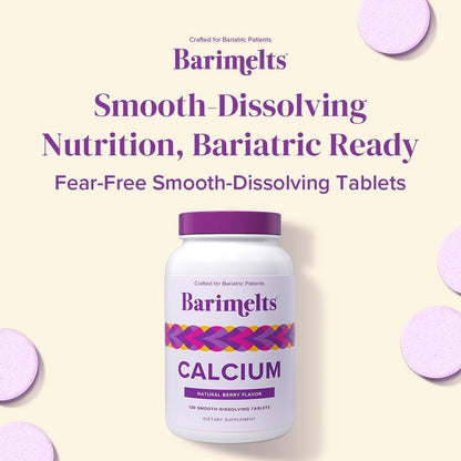 BariMelts Calcium Citrate with Vitamin D3 & Magnesium, 120 Smooth-Dissolving Tablets (1-Month Supply), Bariatric Calcium Supplements - PrimeBioHealth - canada supplements