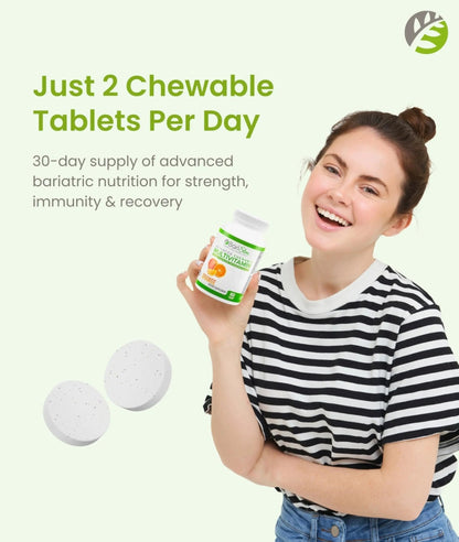 BariSlim Advanced Chewable Bariatric Multivitamin Tablets - Bariatric Vitamin and Supplement for Post Bariatric Surgery Including Gastric - PrimeBioHealth - canada supplements