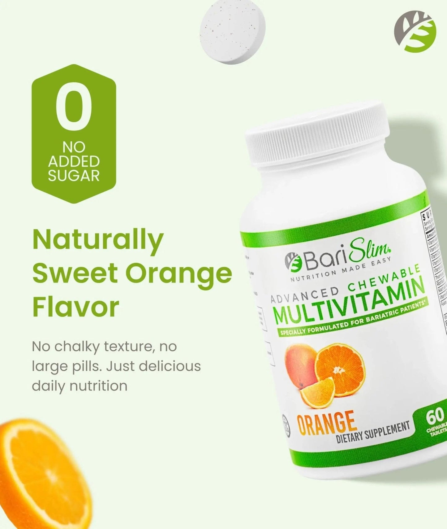 BariSlim Advanced Chewable Bariatric Multivitamin Tablets - Bariatric Vitamin and Supplement for Post Bariatric Surgery Including Gastric - PrimeBioHealth - canada supplements