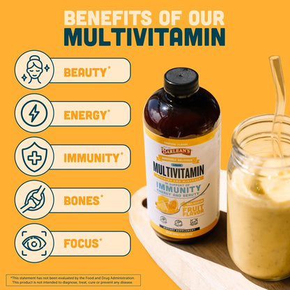 Barlean's Liquid Multivitamin for Women, Men & Kids, 21 Essential Vitamins & Minerals, Includes Biotin, B-Complex - PrimeBioHealth - canada supplements