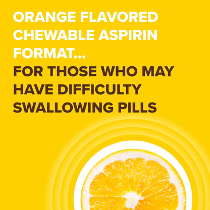 Bayer Aspirin Low Dose 81 mg Chewable Tablets, Pain Reliever, Orange Flavored, 216 Tablets (6 Pack) - PrimeBioHealth - canada supplements