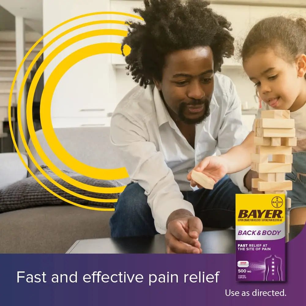 Bayer Extra Strength 500mg Aspirin Plus Caffeine for Powerful Pain Relief, 200 Coated Caplets - PrimeBioHealth - canada supplements